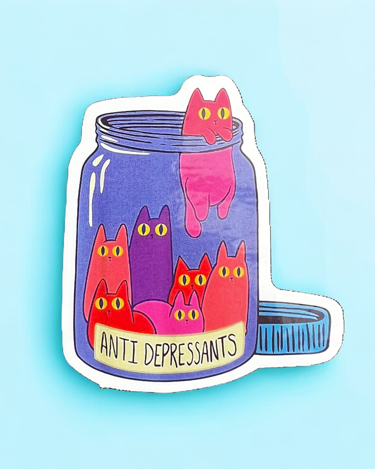 Antidepressants Cat Sticker