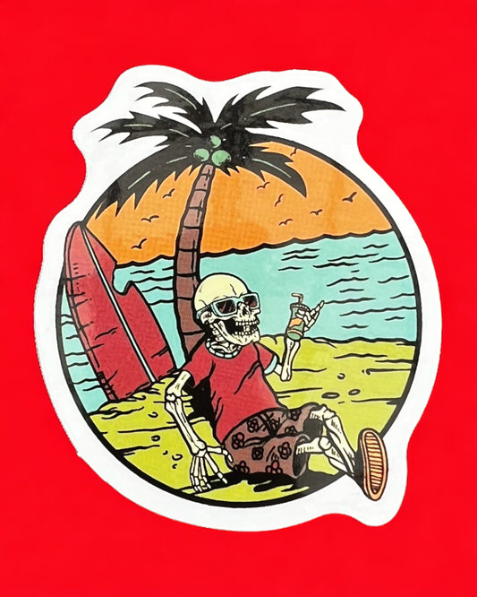 Death by Beach Sticker