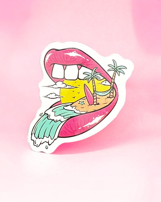 Bite Me Beach Sticker
